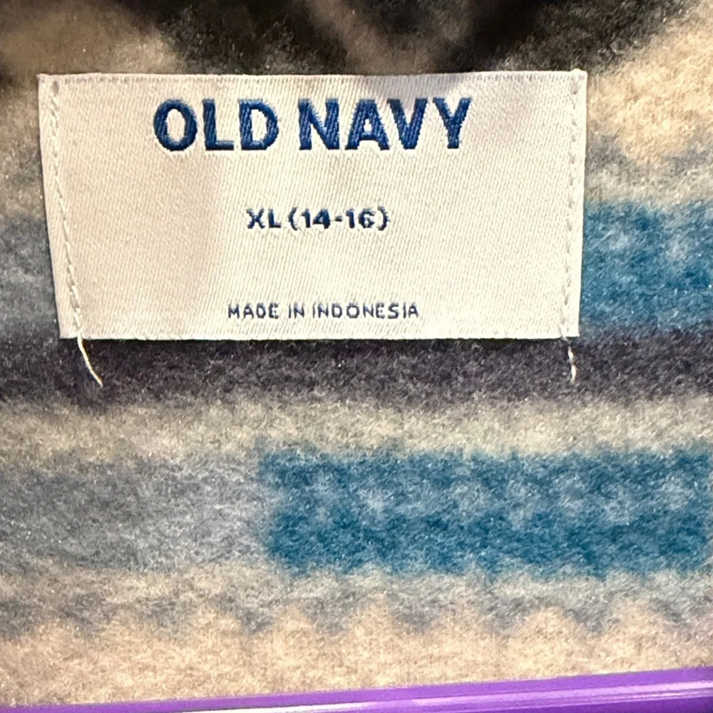 Old Navy Youth Aztec Fleece Shirt Jacket